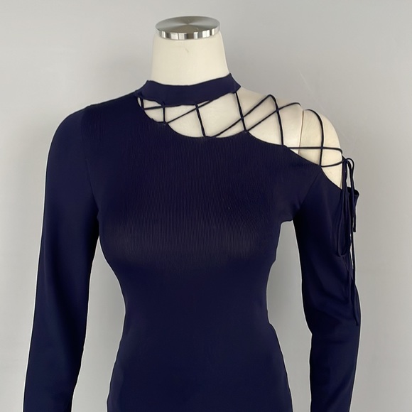 NWOT Venus Knit Top Size X Small Navy - Picture 3 of 6